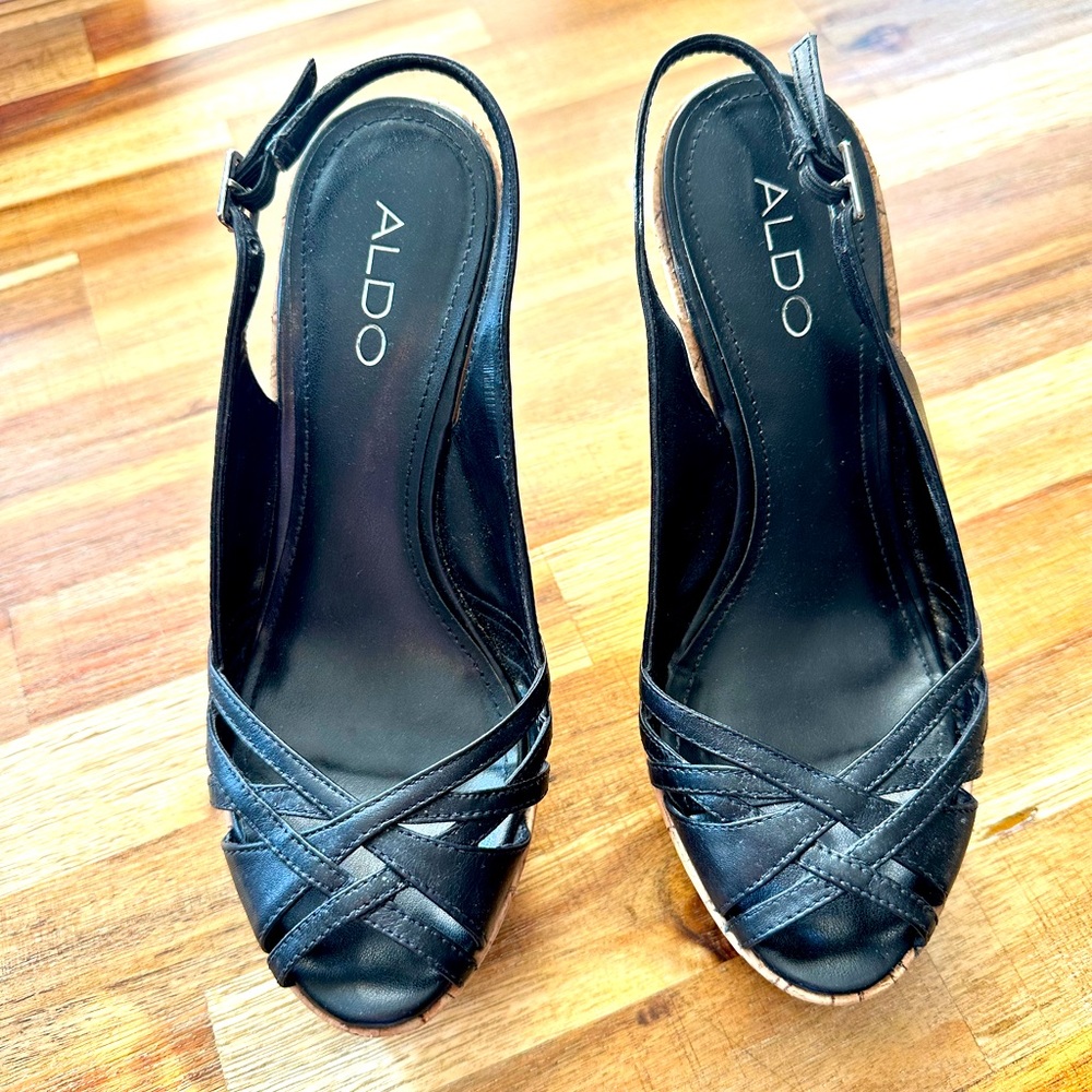 Aldo Leather Summer Wedges